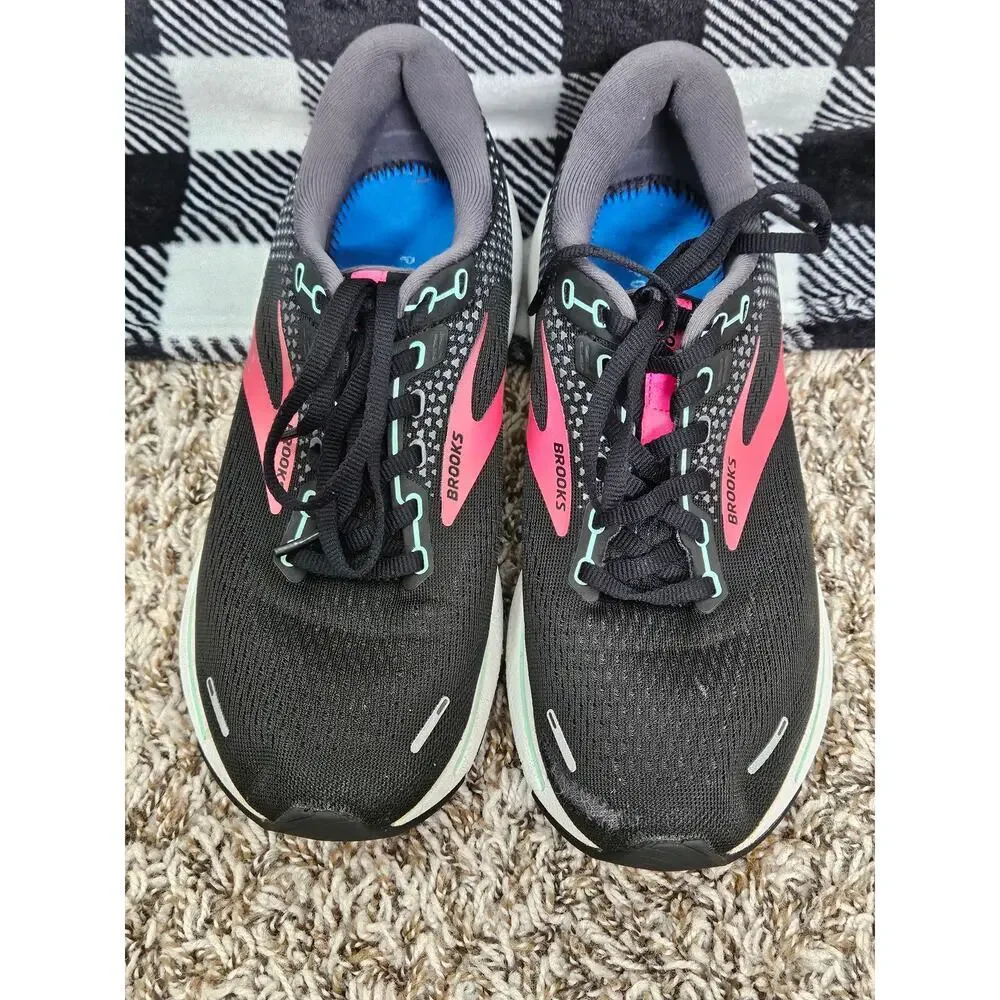 Brooks Ghost 14 Running Shoes Women's 8.5 B Black Pink (no insoles)